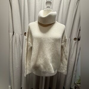 Banana Republic Cream Turtleneck Sweater